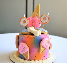 Load image into Gallery viewer, Ice Cream Dreams 4 Inch Gourmet Doggy Cake