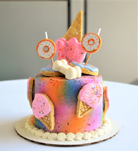 Load image into Gallery viewer, Ice Cream Dreams 4 Inch Gourmet Doggy Cake