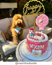Load image into Gallery viewer, Gourmet Pup Pawty 4 Inch Birthday Cake