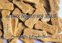 Load image into Gallery viewer, BULK  Discounted Organic Dog Bone Treats (Peanut Butter & Pumpkin Flavor)