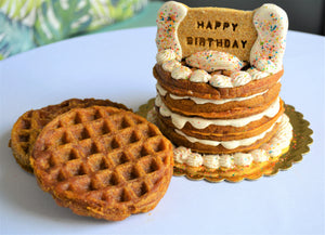 Gourmet Waffle 4 Inch Birthday Cake